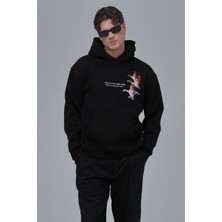 Javem Wings Oversize Sweatshirt Unisex Siyah