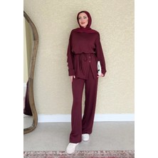 Molly Nelly Kadın Salaş Eteği Düğmeli Bluz Pantolon Takım
