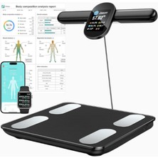 Akıllı El Sensörlü Vücut Yağı Tartısı, 28 Vücut Analizi, 24 Kullanıcı, Tft Ekranlı