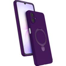 Buğz Samsung Galaxy A07 4g Regal Magsafe Standlı Kapak - Derin Mor