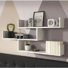 Belirtilmemiş Dekoratif Duvar Rafı 3 Lü Beyaz
