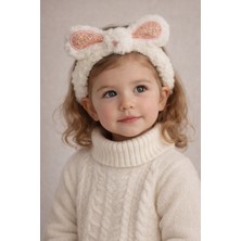 Kız Çocuk Fiyonklu Saç Bandı Beyaz