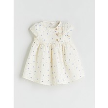 Lc Waikiki Yeni Sezon Bisiklet Yaka Çiçekli Kız Bebek Elbise