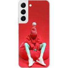 Dali Design Samsung Galaxy S22 Uyumlu Şeffaf Kılıf No Face 7 Tasarımlı