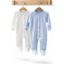 Can Baby Organik Pamuk 2'li Bebek Tulum Seti 0-3 / 3-6 Ay