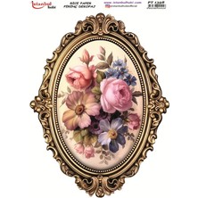 E Hobici Pirinç Dekopaj Kağıdı 30X42CM PT-1398 Çiçekler