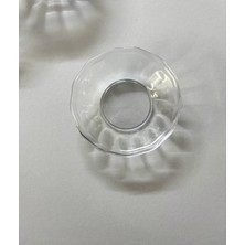 Up Home 100'lü Çay Tabağı Bardak Altlığı Cam Görünümlü Sert Plastik