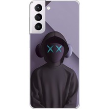 Dali Design Samsung Galaxy S21 Uyumlu Şeffaf Kılıf No Face 2 Tasarımlı