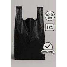  siyah atlet poşet – büyük boy | 1 kg ekstra dayanıklı