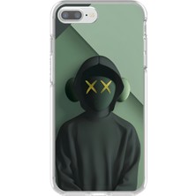 Dali Design iPhone 7 Plus Uyumlu Şeffaf Kılıf No Face 1 Tasarımlı