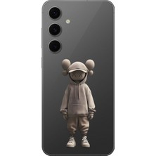 Dali Design Samsung Galaxy S24 Fe Uyumlu Şeffaf Kılıf No Face 3 Tasarımlı