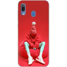 Dali Design Samsung Galaxy A20 Uyumlu Şeffaf Kılıf No Face 7 Tasarımlı