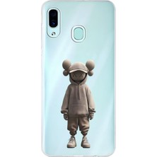 Dali Design Samsung Galaxy A30 Uyumlu Şeffaf Kılıf No Face 3 Tasarımlı