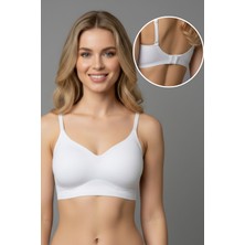 Dofi Kadın 2013 Lazer Kesim Çıkarılabilir Balensiz Sütyen - BEYAZ