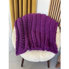 Alize Puffy Patlıcan Moru Bebek Battaniyesi