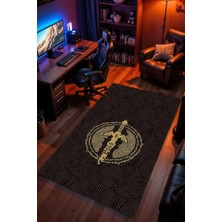 Charmbi The Legend Of Zelda Desenli Kaymaz Taban Makinede Yıkanabilir Gaming Oyuncu Gamer Genç Odası Halısı