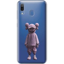 Dali Design Samsung Galaxy A20 Uyumlu Şeffaf Kılıf No Face 4 Tasarımlı