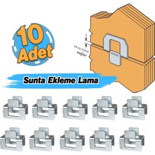 Badem10 (10 Adet) H Tipi Sunta Ekleme Laması Kontrplak Bağlama Sabitleme Ahşap Kaplama Metal Bağlantı Aparat