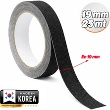 Badem10 Yer Kaydırmaz Bant 19 mm x 25 M Kore Üretimi Yüksek Yapışma Güçlü Yapışkanlı Güvenlik Bandı
