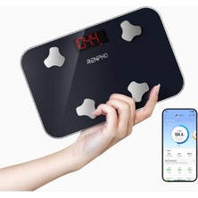 Renpho Mini Dijital Vücut Analiz Tartısı, Vücut Yağı, Kas Kütlesi ve Bluetooth Senkronizasyon