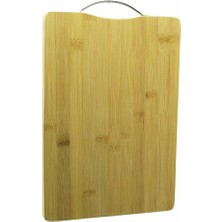 Go İthalat Ahşap Koyu Bambu Kesim Panosu Metal Kulplu 22X32CM (5250)