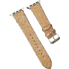 Magicool Apple Watch 42MM Creeper Desenli Kordon - Gold