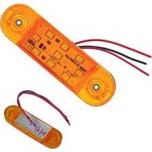 OEM Çakarlı Side Marker Işaret Lamba 8 LED 12-24V Amber 11X4CM MTL-30591