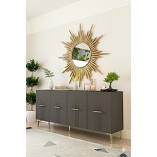 Yumedi Design KA1808A - Shumen Konsol, Tv Sehpası, Çok Amaçlı Dolap ve Kahve Köşesi 180CM Antrasit