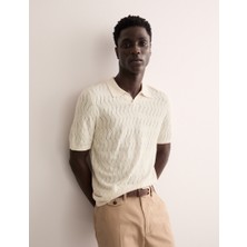 Marks & Spencer Merino Yün Karışımlı Ipekli Örme Polo Yaka Tişört