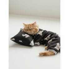 Kemique Doggy Doo Kedi Uyku Seti | Penye Kedi Tulum ve Mini Yastık Takımı | Pamuklu | Tüy Dökülmesini Azaltır |