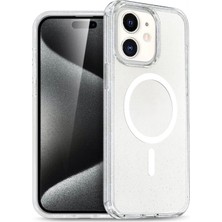 Marsilyan Apple iPhone 12 Star Magsafe Kapak - Şeffaf