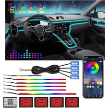 Newfron NF-LED69 Araç Ambians Ortam LED Kontrollü Bluetooth Androıd Ios (Sese Duyarlı)