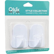 Go İthalat Qlux L-00735 2pcs Opak Beyaz Plastik Askı (5250)