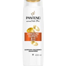2 Adet Pantene Dökülme Karşıtı 3in1 Şampuan 400 ml
