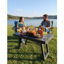 As Kamp Portatif Plastik Sehpa, Kamp Piknik Masası Katlanabilir Taşıma Kulplu