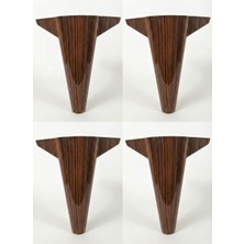 Decovibe Mobilya Kanepe Tv Ünitesi Koltuk Ayağı 15 cm Plastik Ahşap Desenli Baza Ayakları 4 Adet