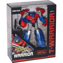 S'82 LJ1652 Metal Gövdeli Dönüşebilen Robot -Gepettoys