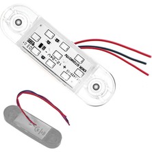 OEM Çakarlı Side Marker Işaret Lamba 8 LED 12-24V Beyaz 11X4CM MTL-30592