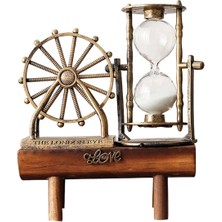 S'82 Dekoratif Dönme Dolap Biblolu Kum Saati