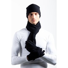 Oil Company Unisex Tam Koruma Kış Seti Soğuk Geçirmez Polar Bere + Atkı + Eldiven Takımı