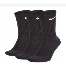 Nike Everyday Cushioned Training Crew 3 Çift Unisex Siyah Çorap SX7664-010