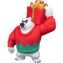 S'82 Eco Lounge Kutup Ayısı Figürü 25 cm – Kutu Taşıyan Mizahi Yılbaşı Dekoru