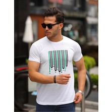 Comstar Baskılı Sıfır Yaka T-Shirt