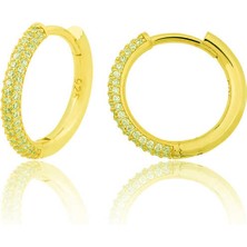 Gumush Gümüş Gold Halka Kadın Küpe