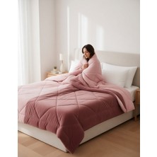 Mona Yatak Wellsoft Çift Kişilik Yorgan 195×215 cm – Yumuşak, Nefes Alabilir,Gül Kurusu