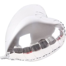 MUHTELİFİÇGİYİM Kalp Balon Folyo Gümüş 45 cm 18 Inç