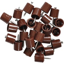 Tuna Çivili Raf Pimi Duvar Dolap Mobilya Pimi Sert Plastik Raf Tutucu Kahverengi 100 Adet Tekli (1 Paket)