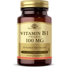Solgar Vitamin B1 Tihamin (Thiamin) 100 Mg 100 Kapsül