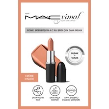 M.A.C Creme D'nude 3.5 G Macximal Sleek Satin Lipstick Ikonik Saten Bitişli Ruj
