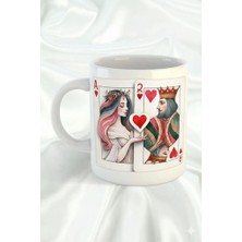 Sartre Art "kupa Kızı Kral Aşkı 1" Sevgililer Günü Özel Hediye Tasarımlı Porselen Kupa Bardak